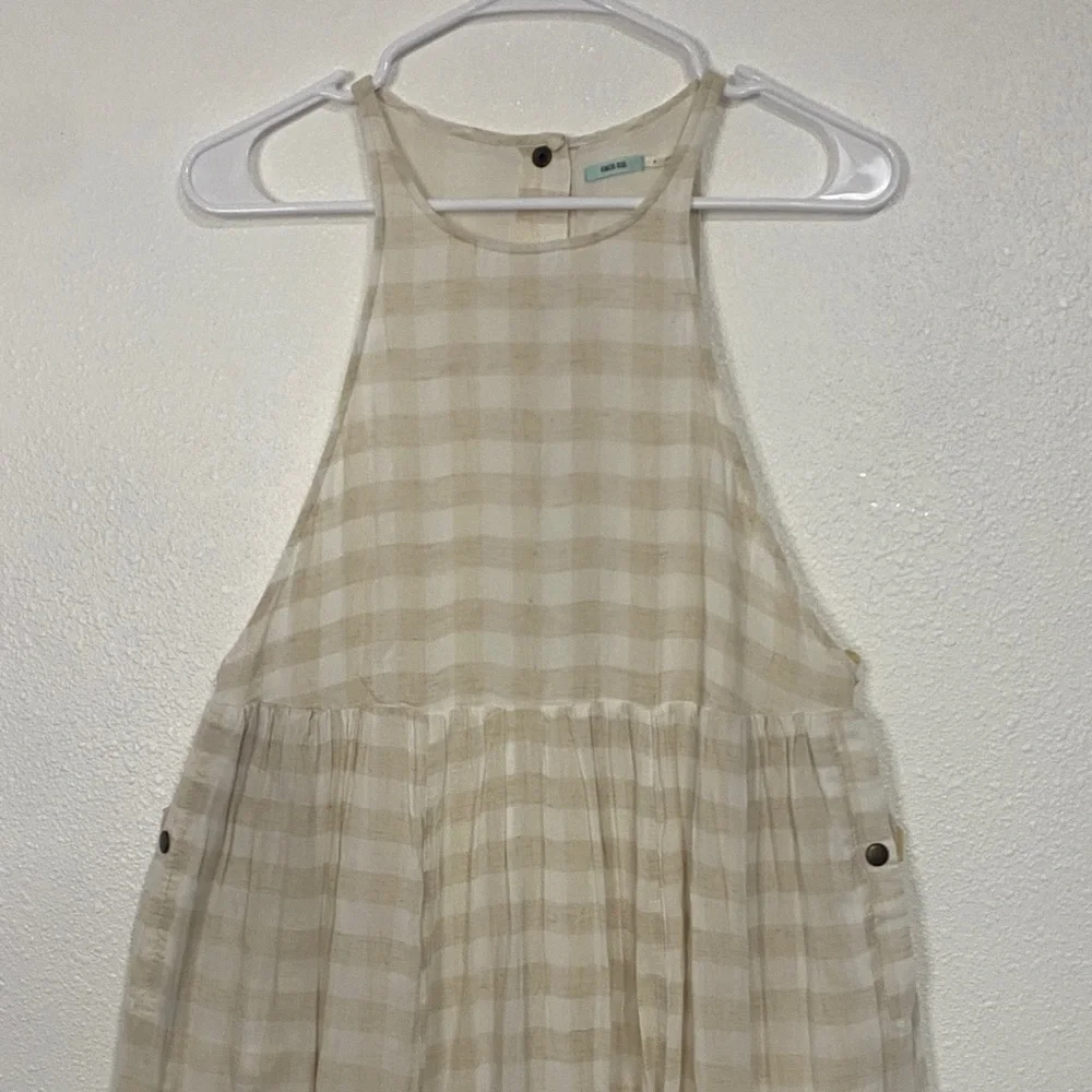 Kimchi Blue Cream Plaid Midi Dress - Picture 5 of 16